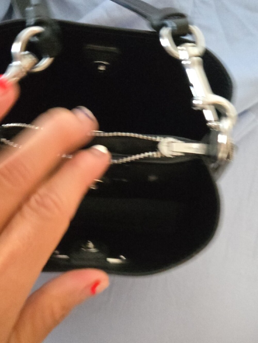 Coach Red and Black Buffalo Check Mini Bucket Bag - Picture 4 of 7